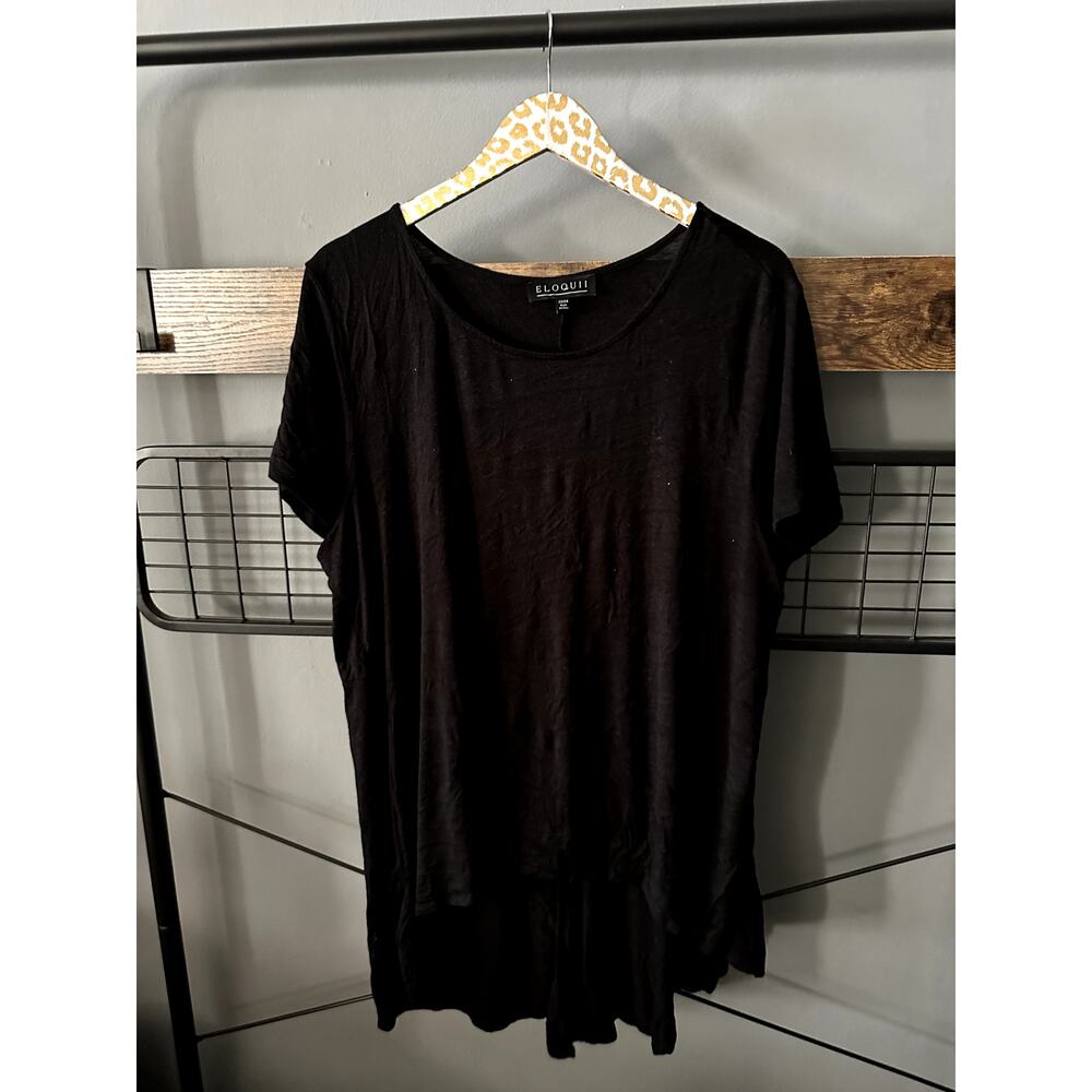 Eloquii Women's Plus Black Tee | Size 22/24